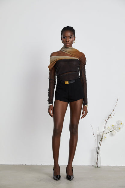 Aryana belted mini shorts