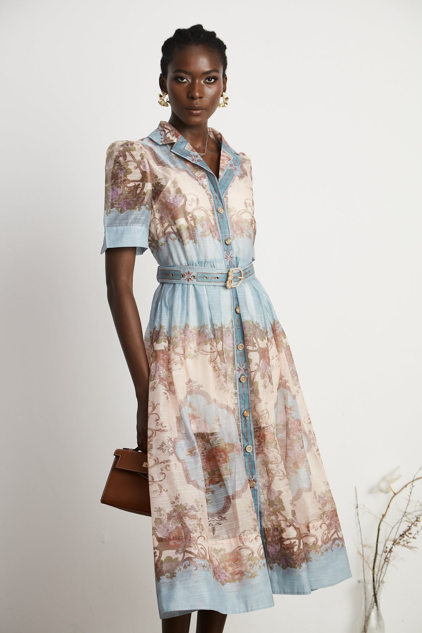 Antibes belted midi dress