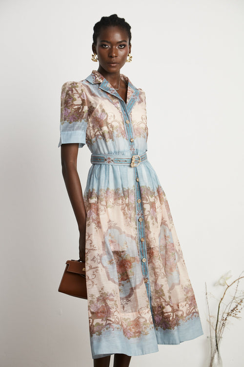 Antibes belted midi dress