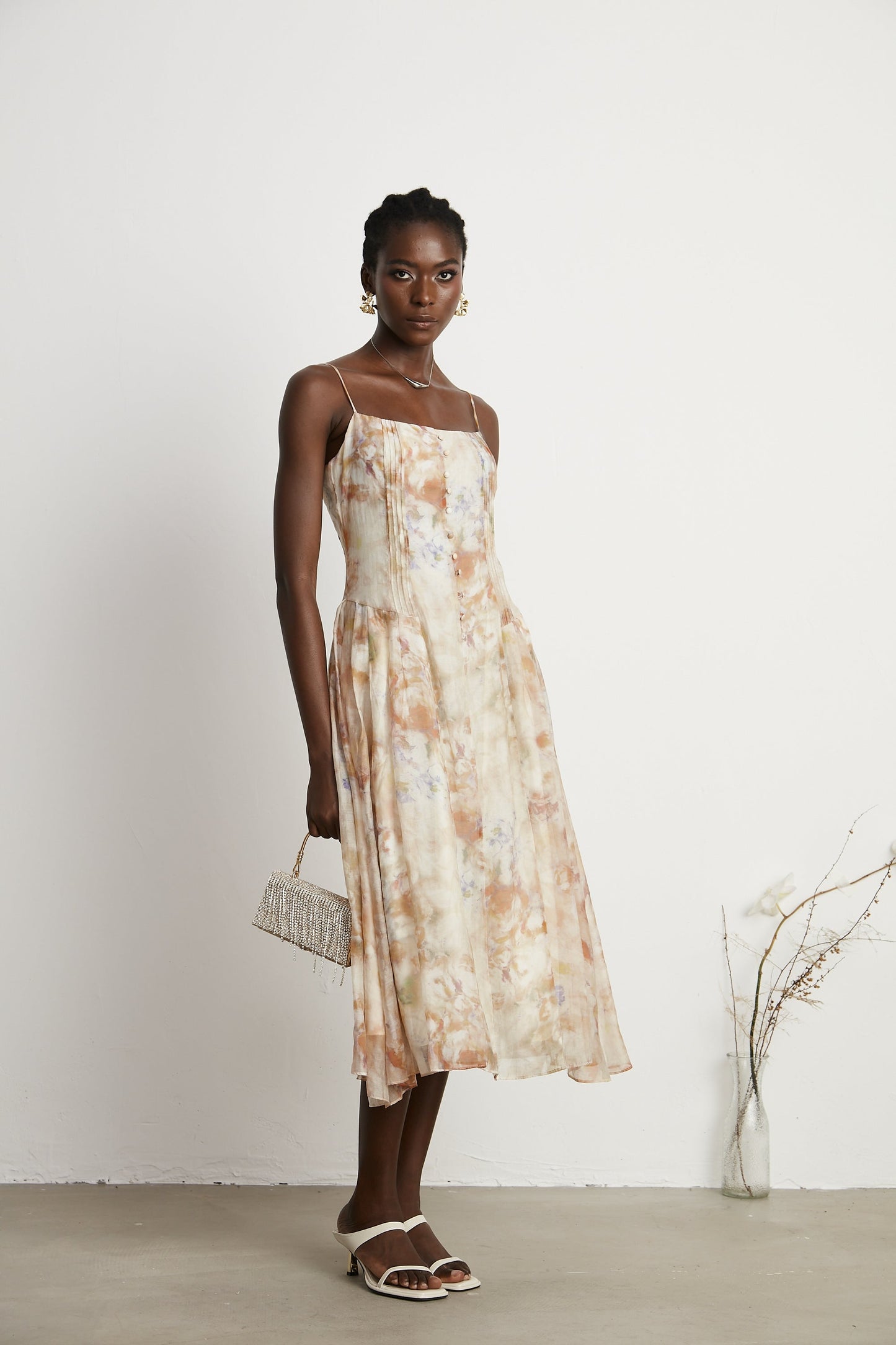 Lucena floral-print midi dress (US Only)