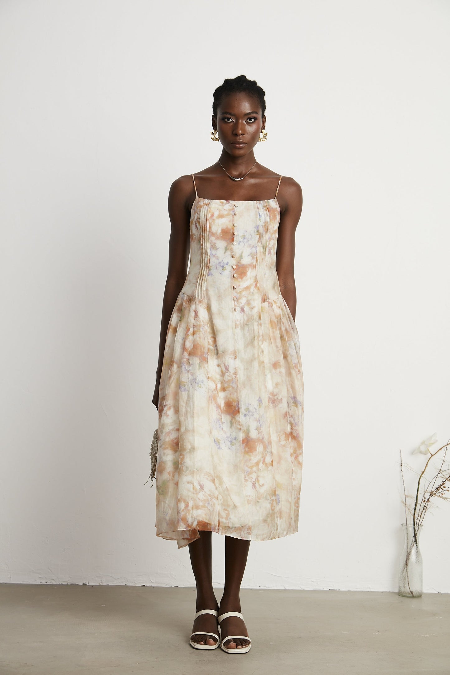 Lucena floral-print midi dress (US Only)