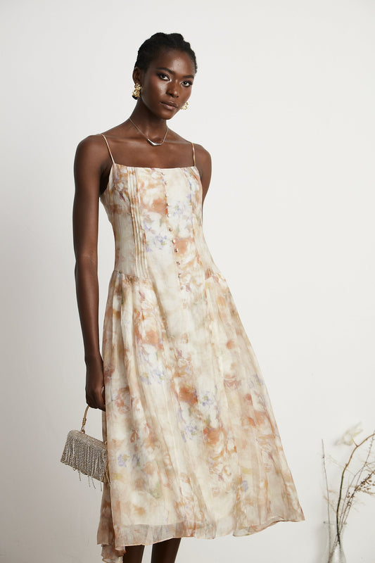 Lucena floral-print midi dress (US Only)