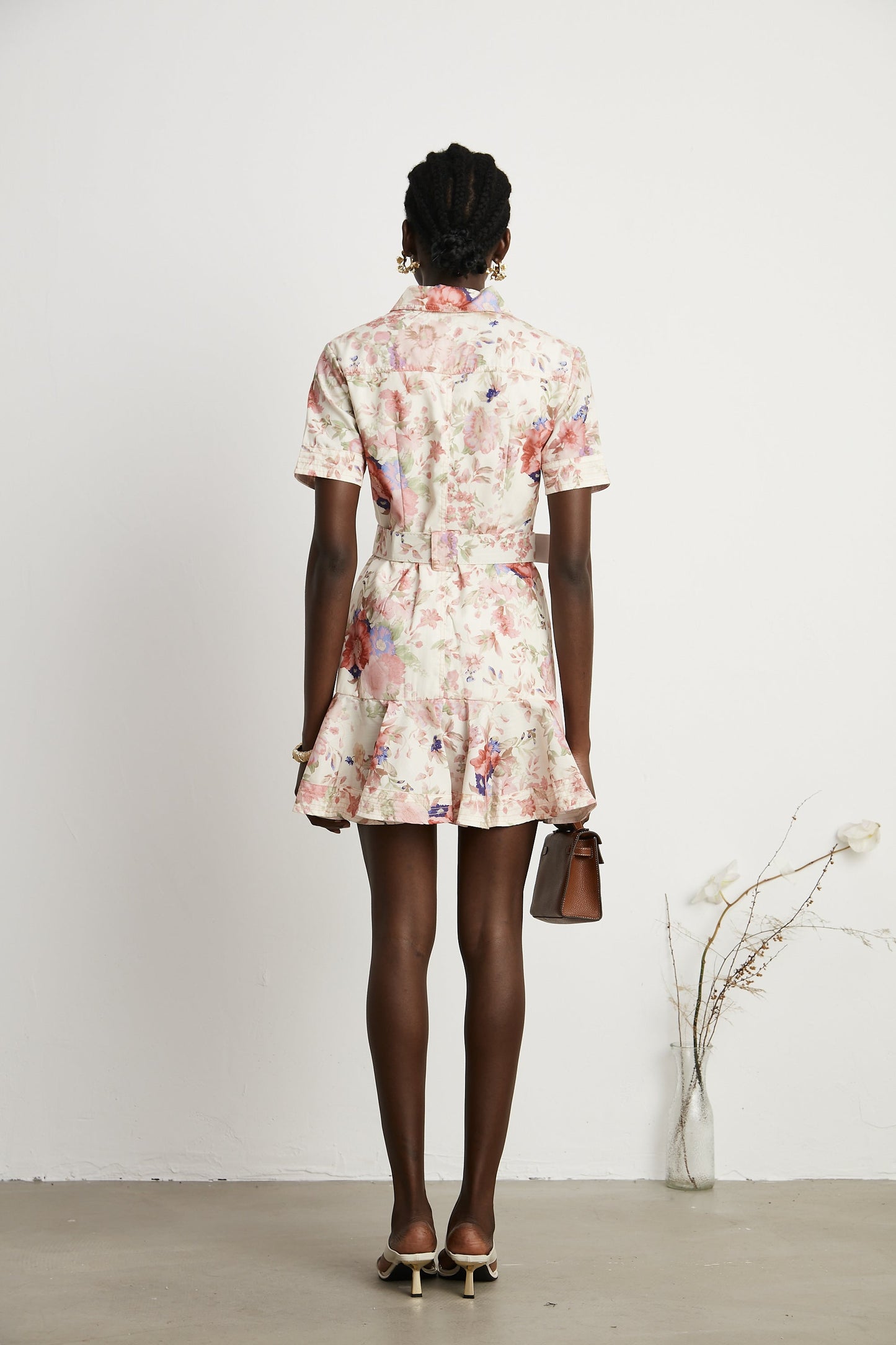 Axelle belted floral-print mini dress (US Only)
