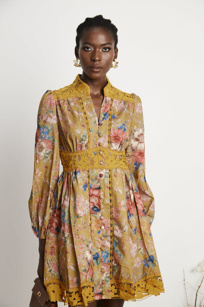 Sarita floral-print mini dress (US Only)