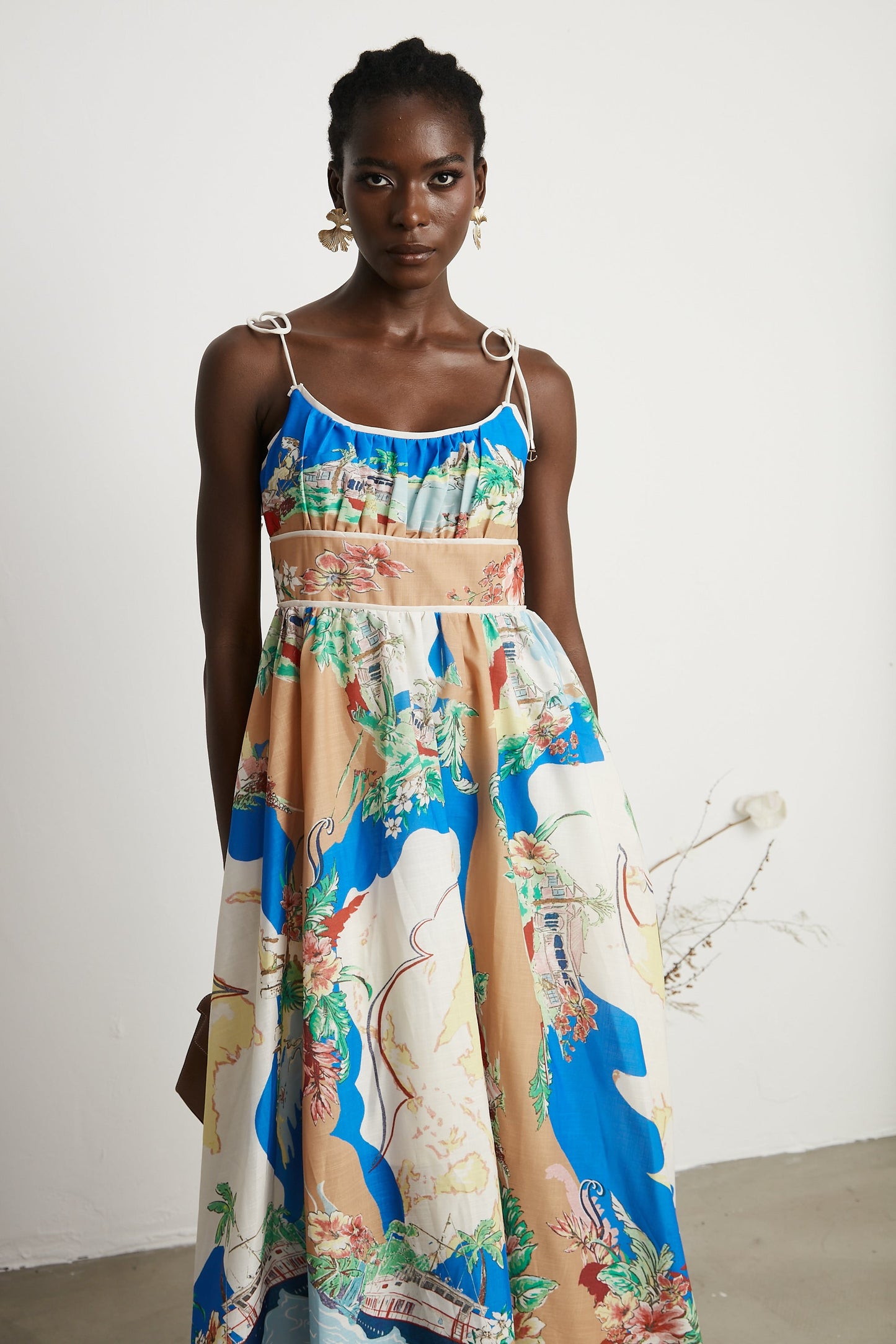 Joan graphic-print midi dress (US Only)