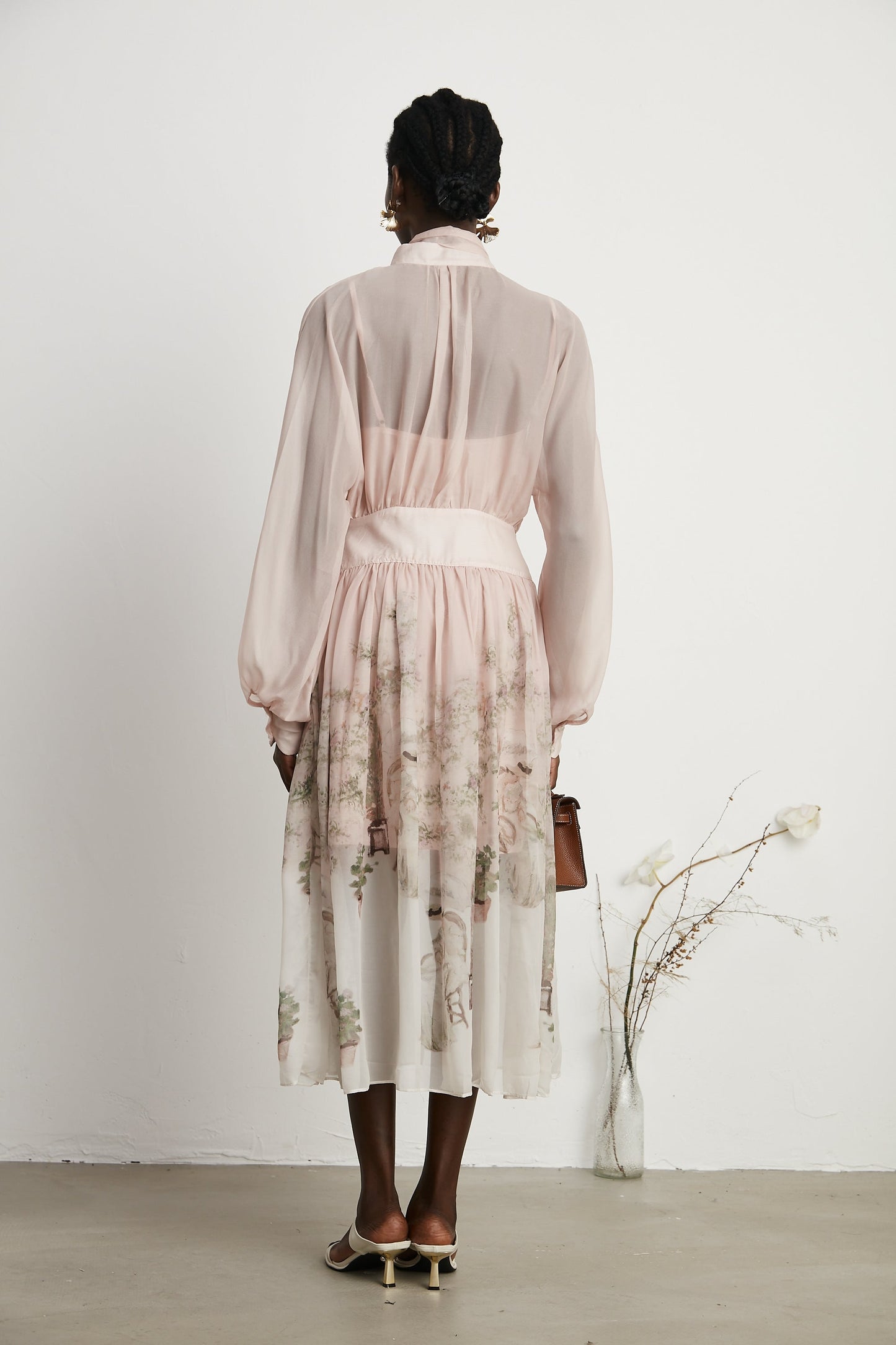 Georgie nature-print midi dress (US Only)