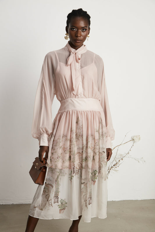 Georgie nature-print midi dress (US Only)