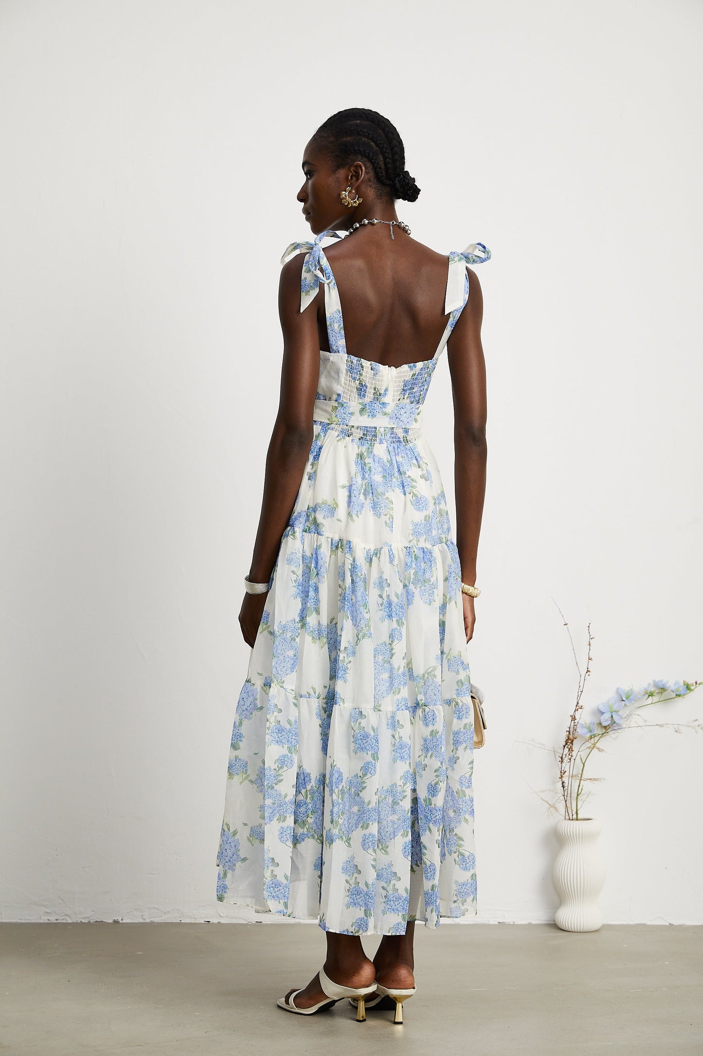 Sylvie floral-print pleated midi dress(US Only)