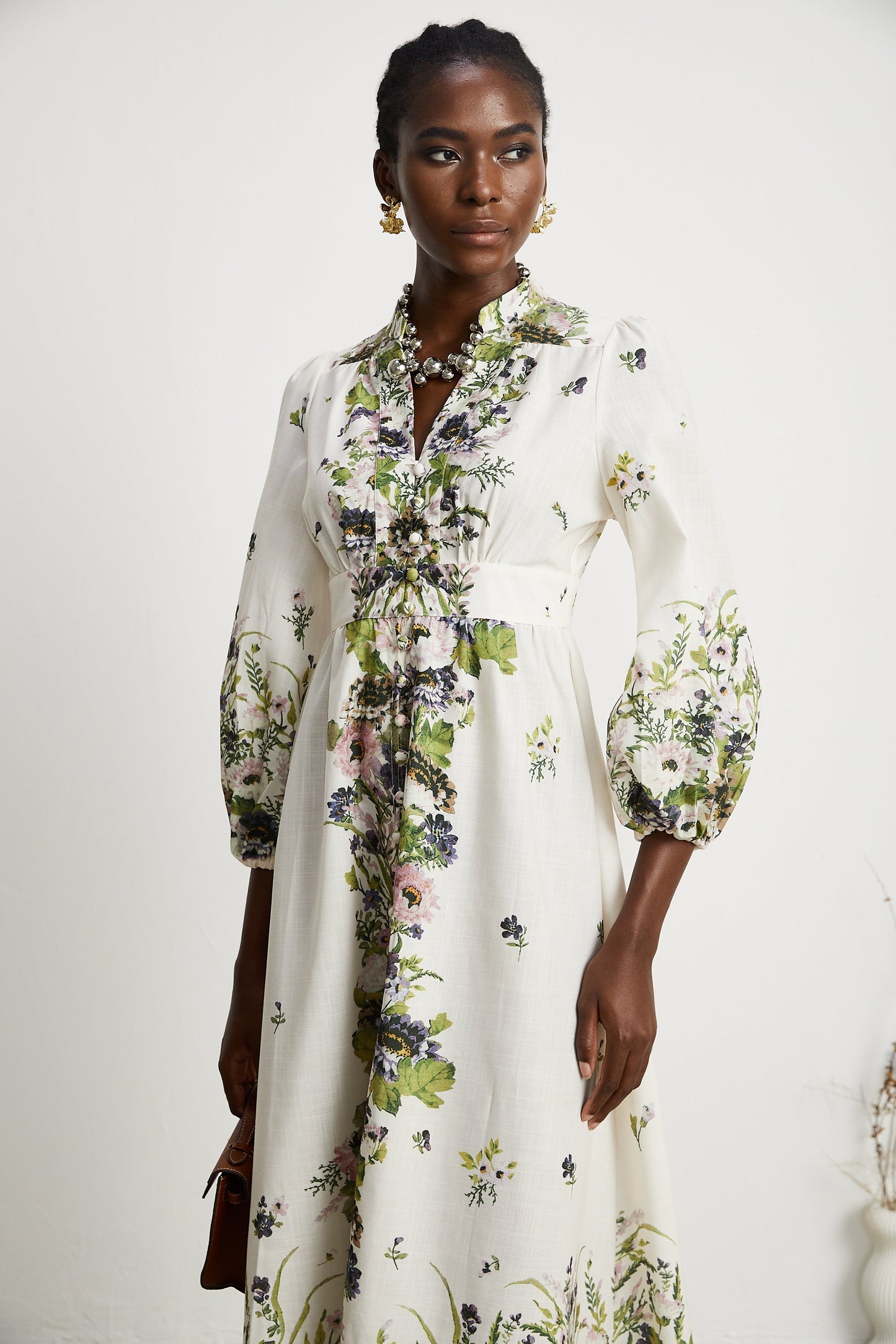 Joséphine floral-print midi dress