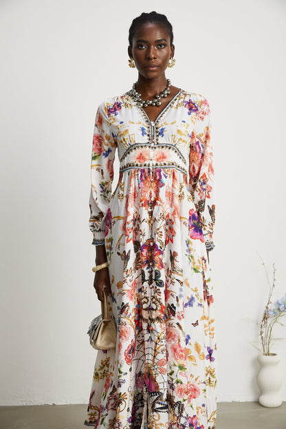 Airina floral V-neck maxi dress (US Only)