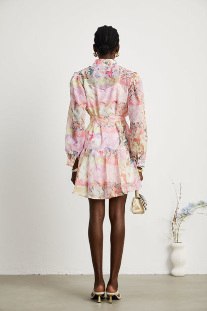 Honorine floral-print flared mini dress（US Only）