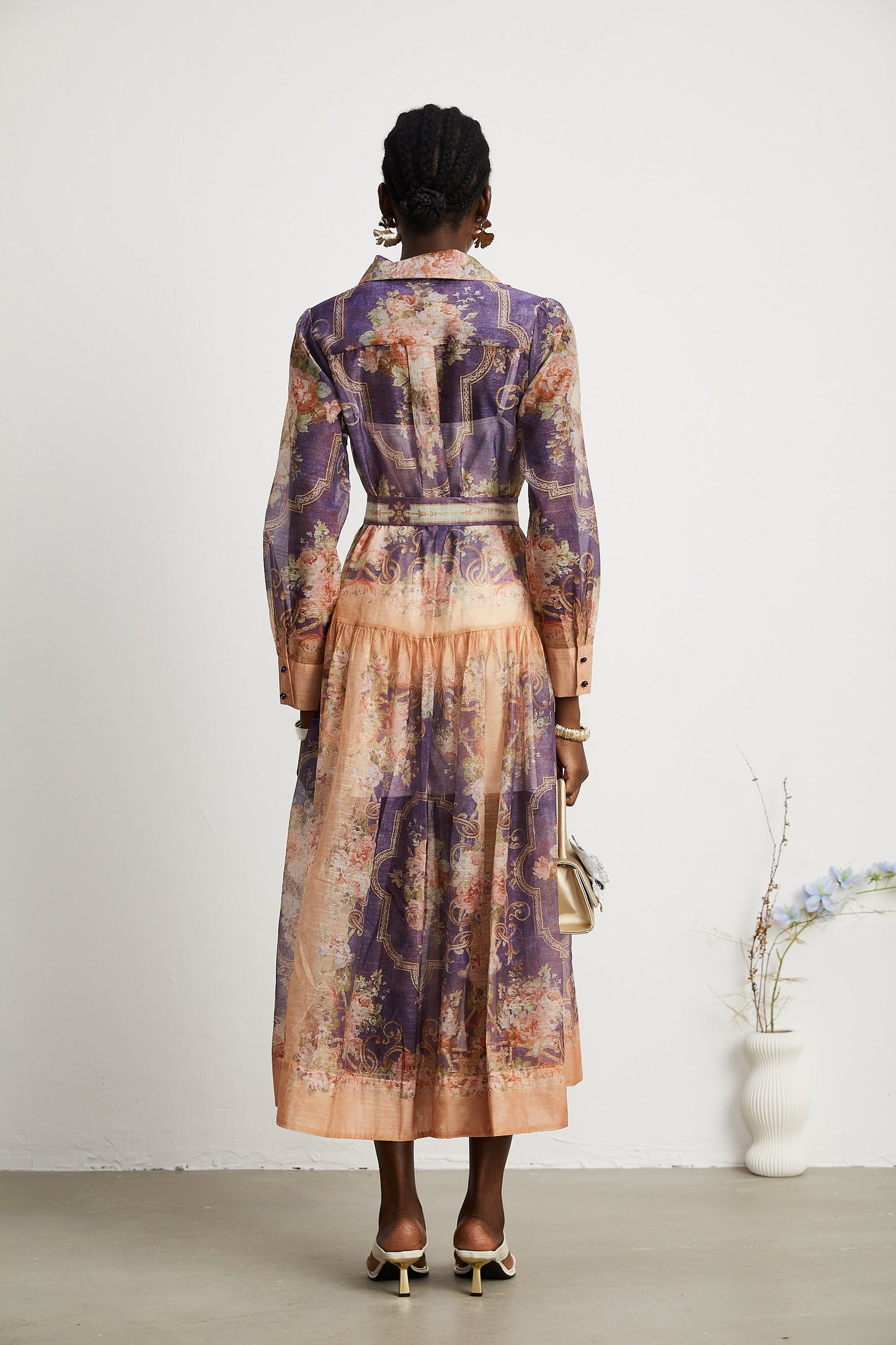 Clémence pattern-print midi dress (US Only)