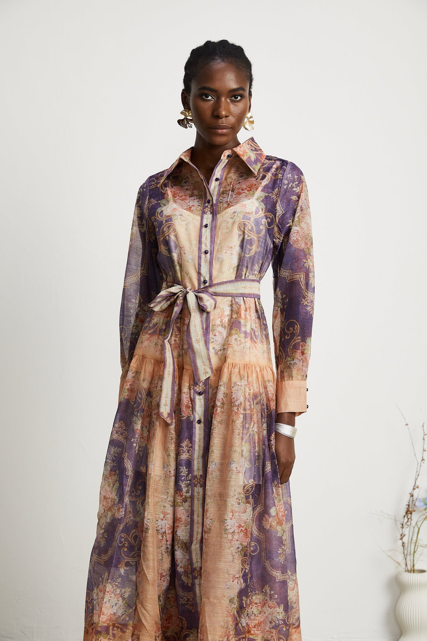 Clémence pattern-print midi dress (US Only)