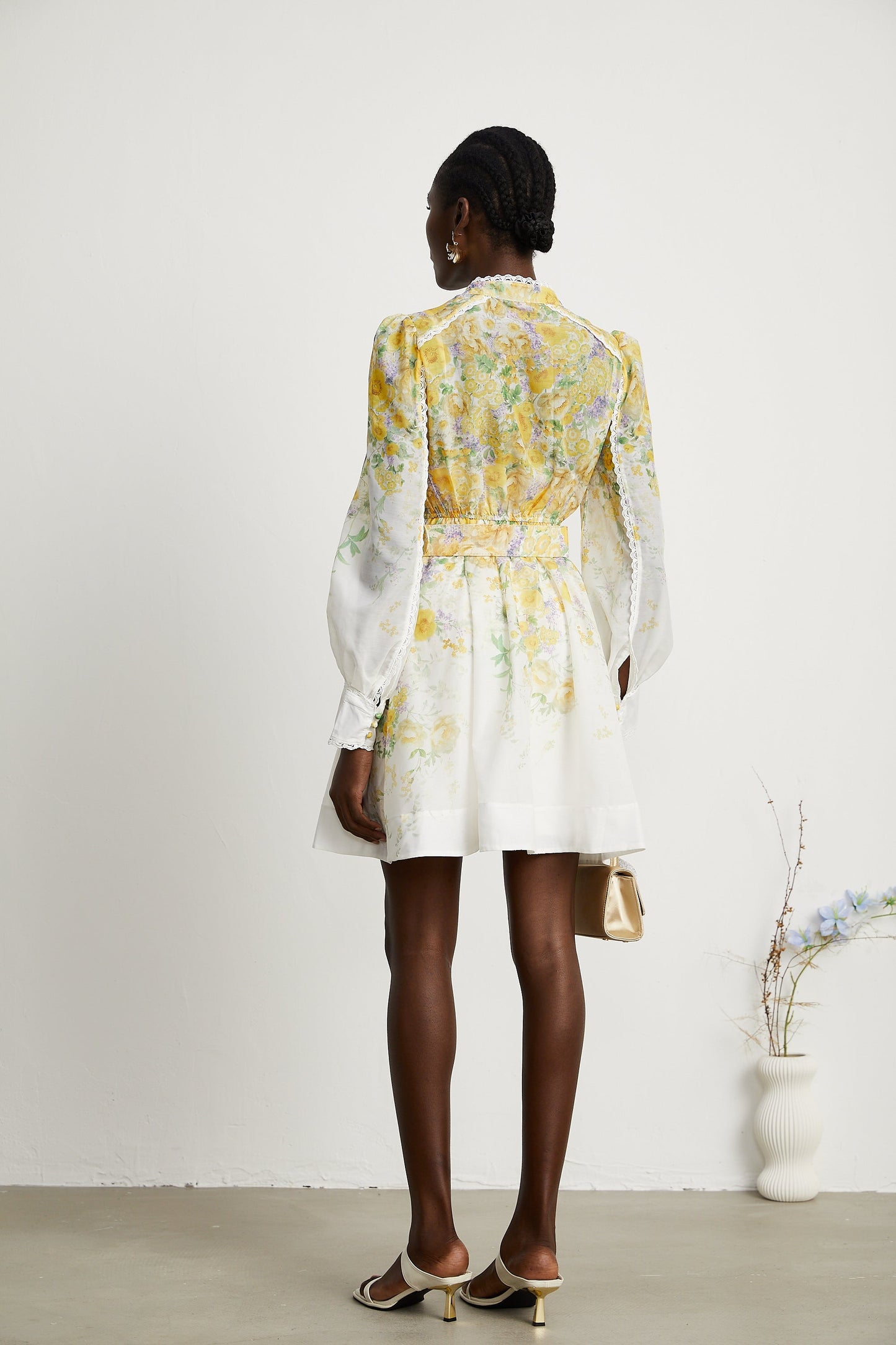 Priscille floral-print mini dress (US Only)