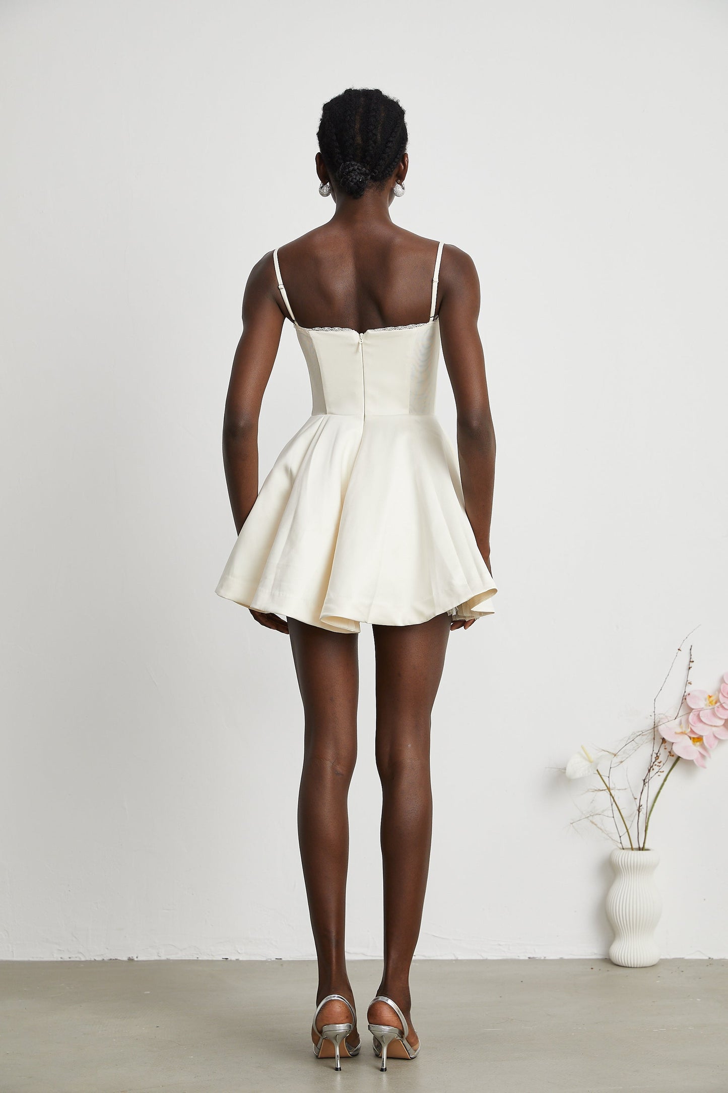 Saira tulle flared mini dress