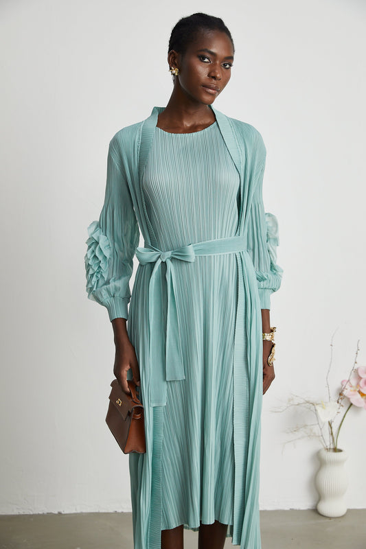 Éloïse faux-flower knitted dress