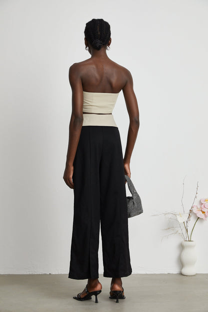 Naomi crop top & trousers matching set