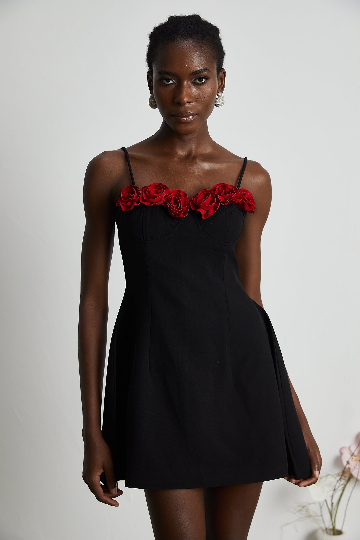 Pauline faux-flower mini dress (US Only)