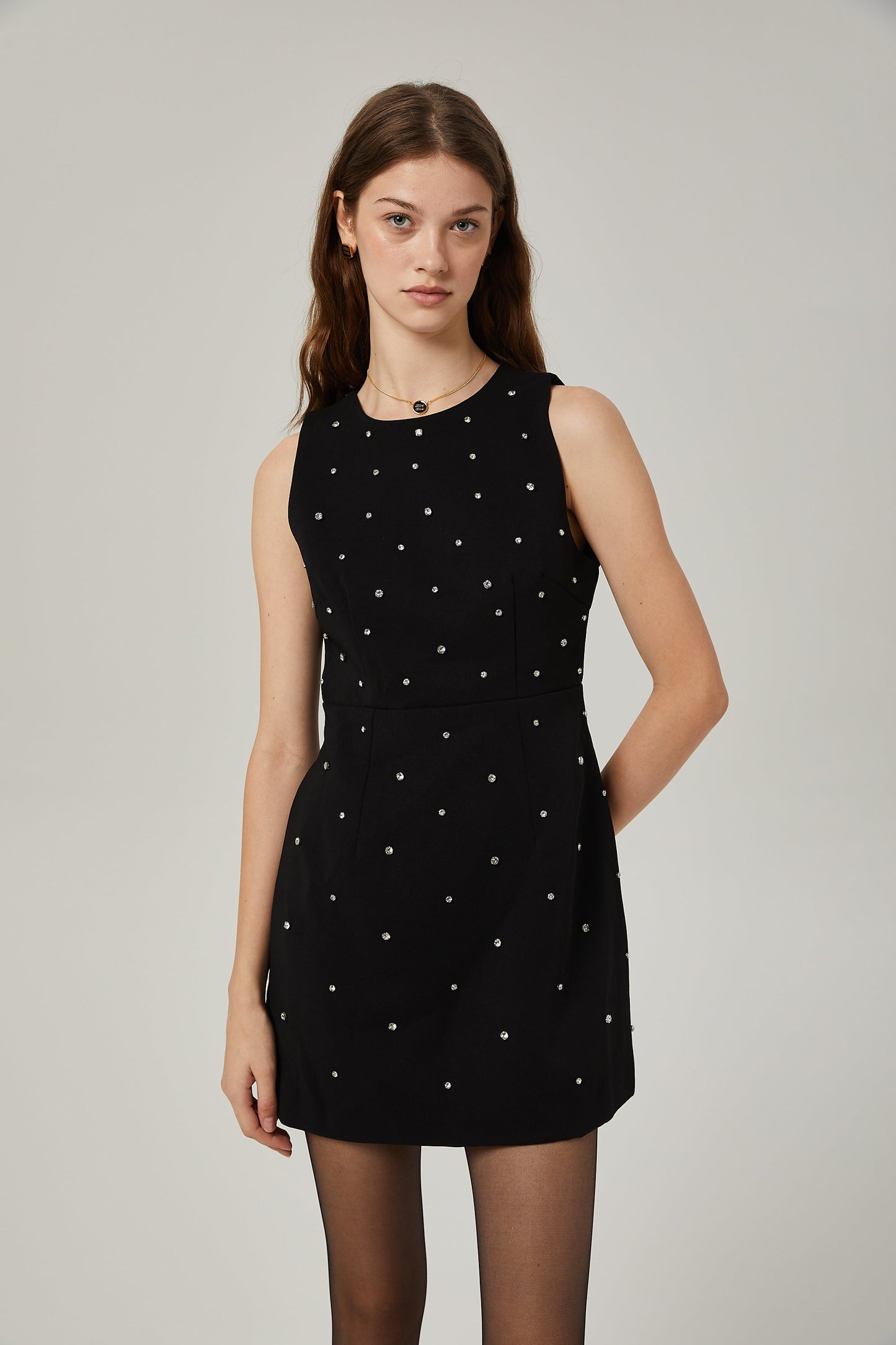 Pénélope crystal embellished a-line mini dress (US Only)