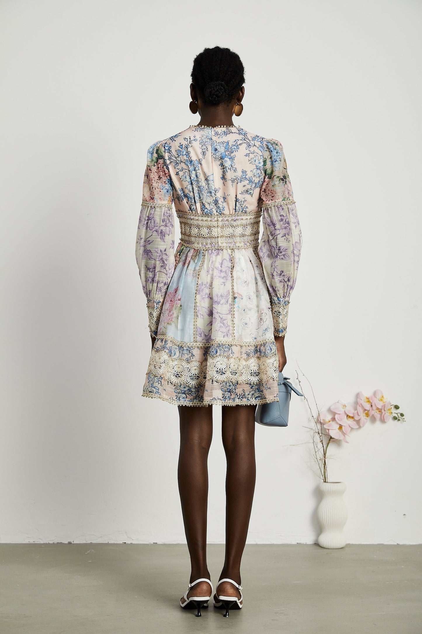 Gaëlle lace-embroidered mini dress (US Only)