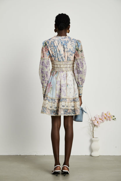 Gaëlle lace-embroidered mini dress (US Only)