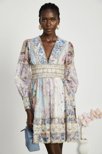 Gaëlle lace-embroidered mini dress (US Only)