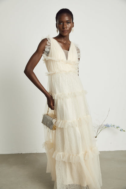 Sophina embellished ruffled maxi dress (US Only)