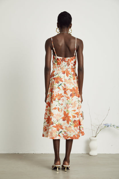 Perrine floral-print midi dress