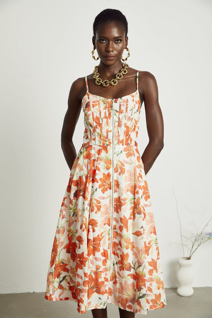 Perrine floral-print midi dress