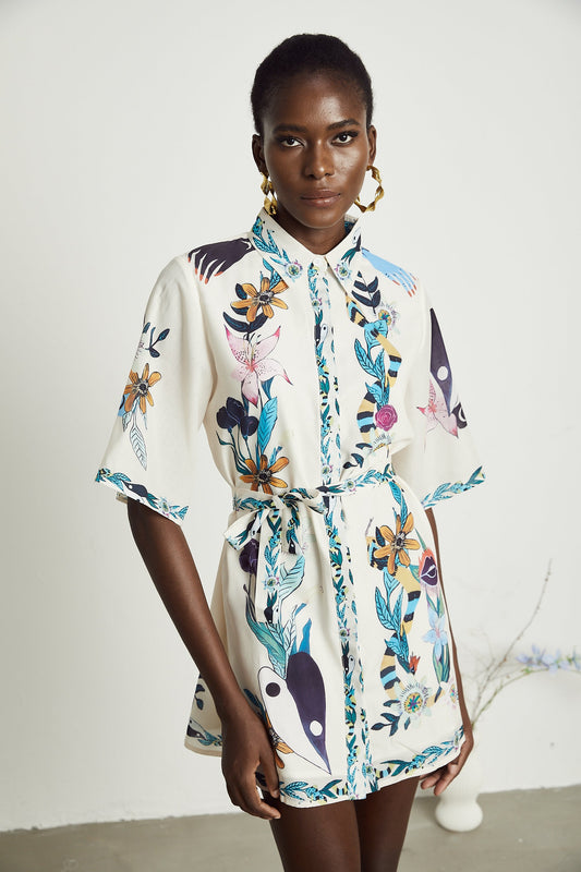 Isabelle floral-print mini dress (US Only)