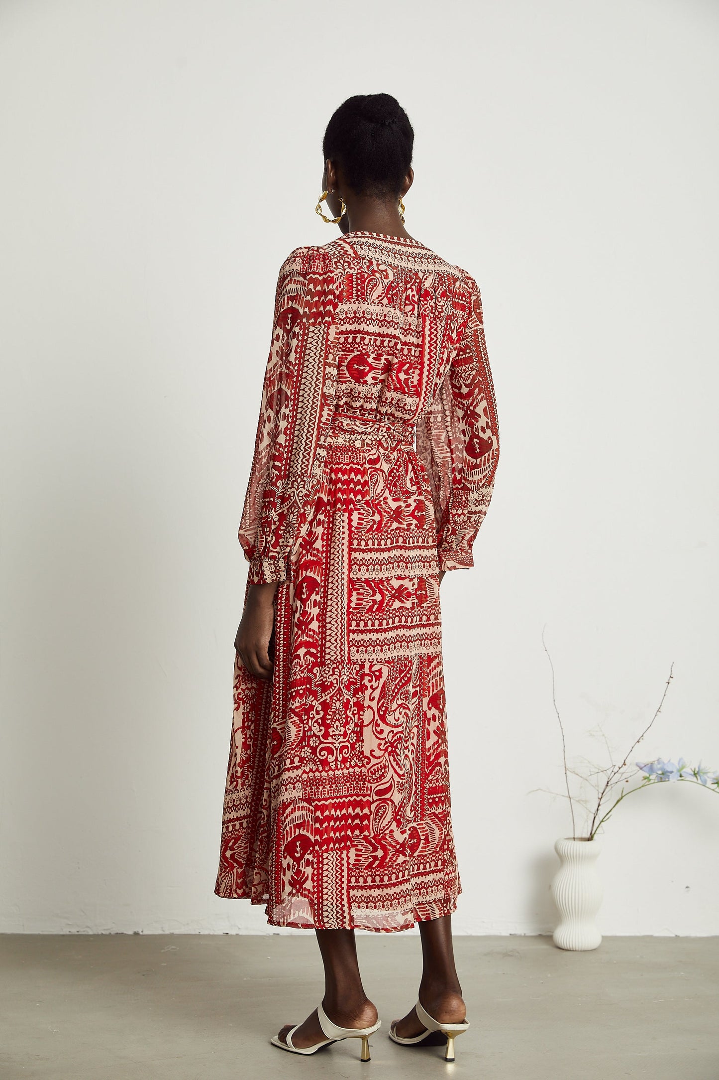 Camille pattern-print midi dress (US Only)