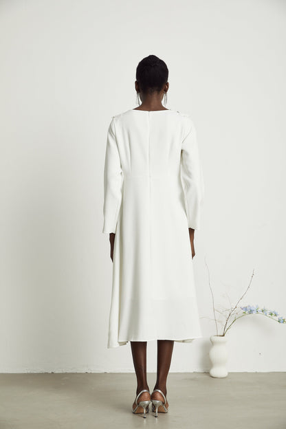 Coline floral embroidered cut-out midi dress