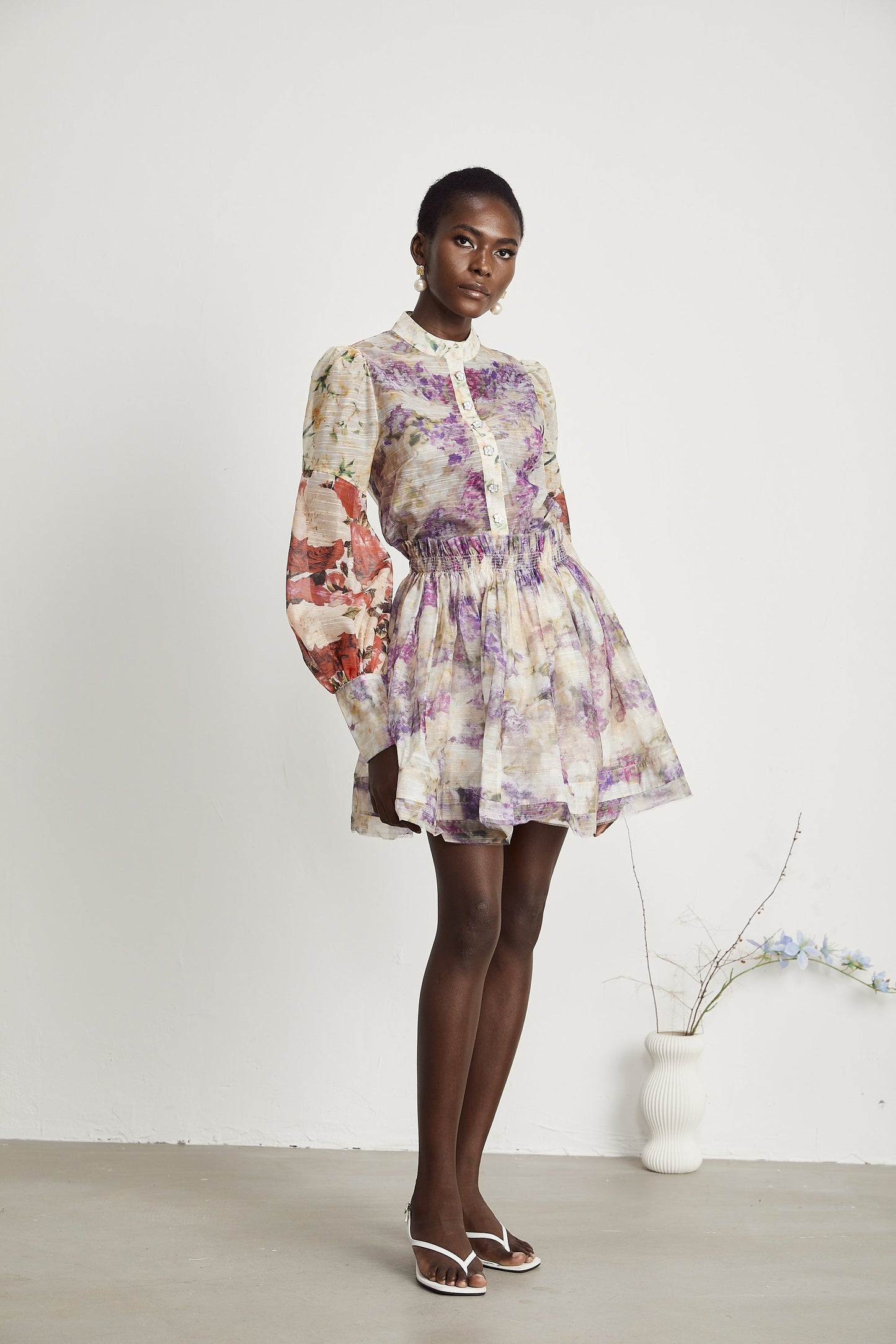 Margaux floral-print shirt & skirt matching set (US Only)