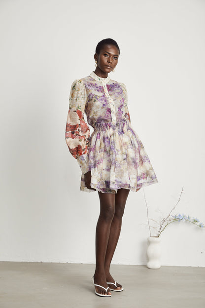 Margaux floral-print shirt & skirt matching set (US Only)