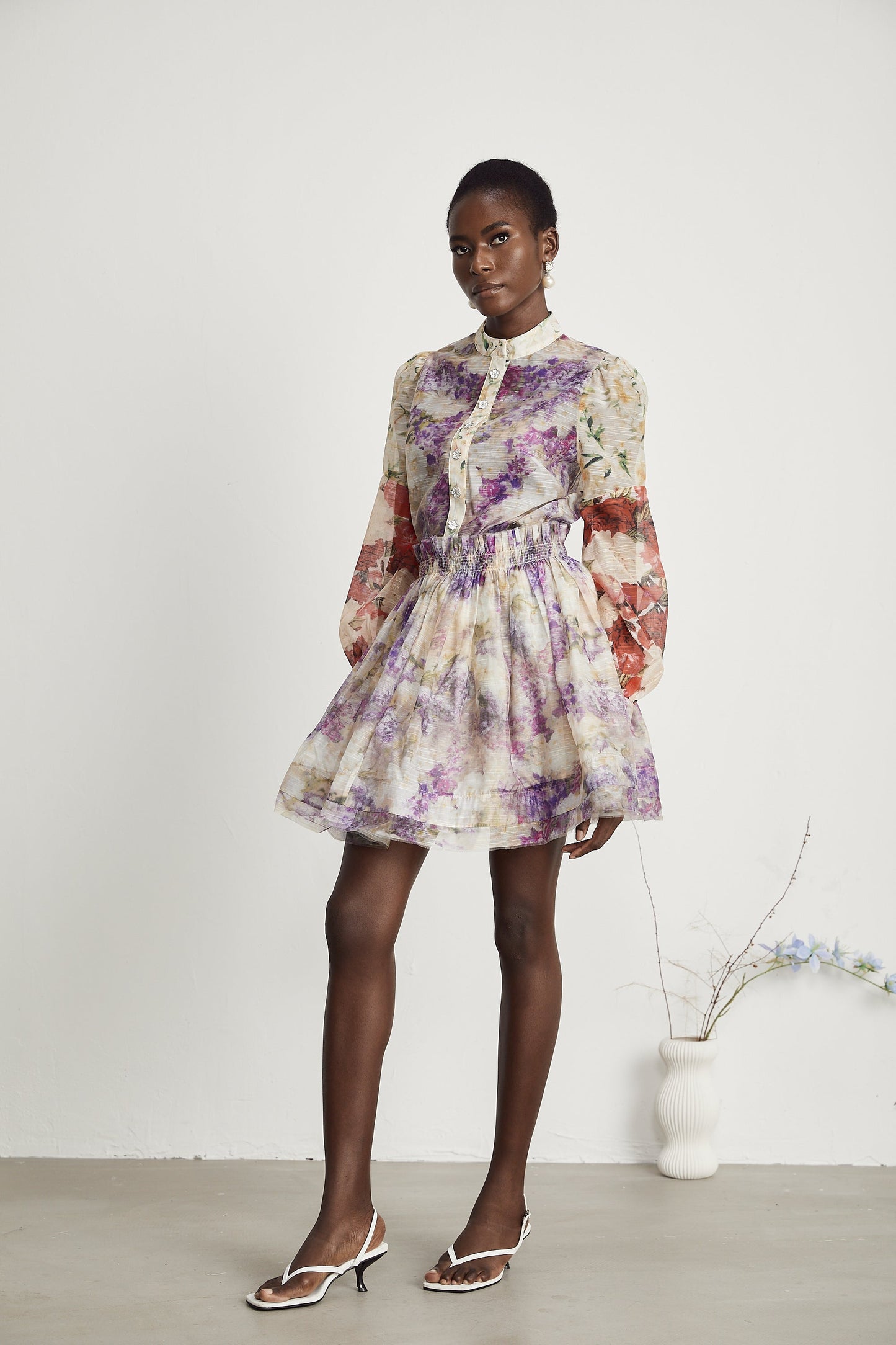Margaux floral-print shirt & skirt matching set (US Only)