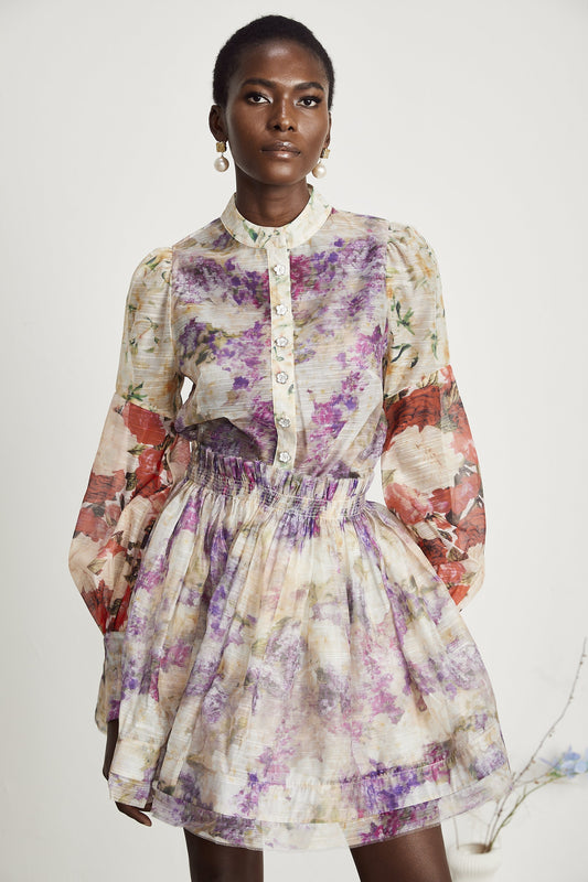 Margaux floral-print shirt & skirt matching set (US Only)