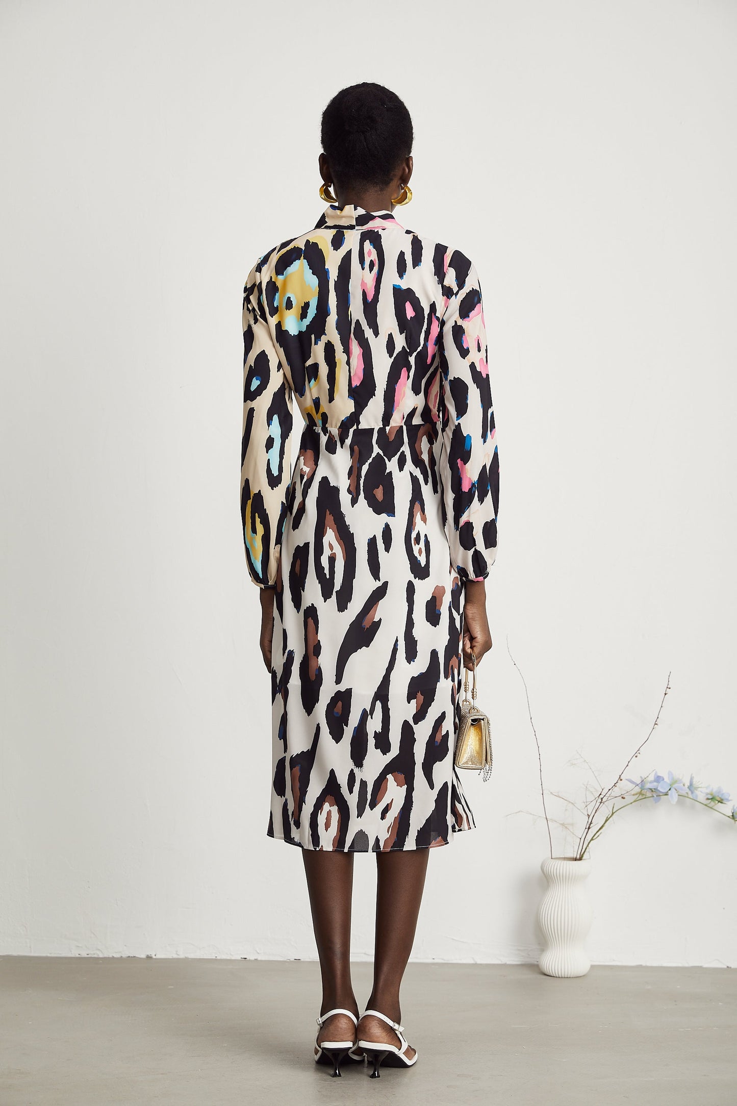 Kalena leopard-print midi dress (US Only)