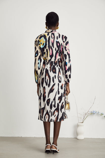 Kalena leopard-print midi dress (US Only)