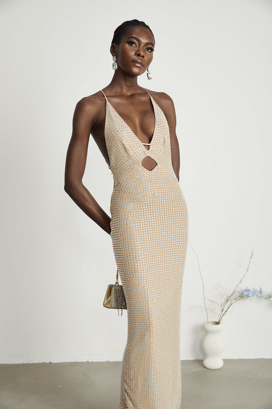 Sorrel embellished cut-out midi dress (US Only)