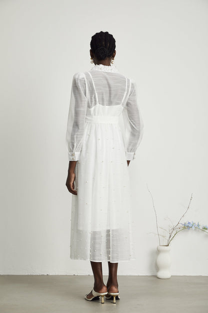 Bennett faux-pearl embellished midi dress (US Only)