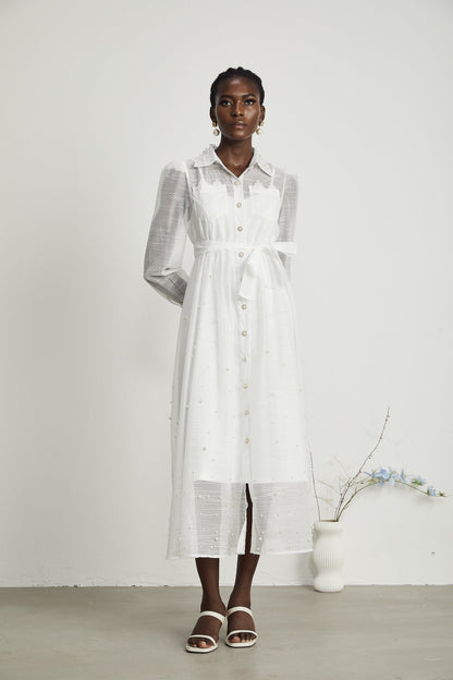 Bennett faux-pearl embellished midi dress (US Only)