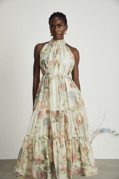Manon layered floral-print midi dress