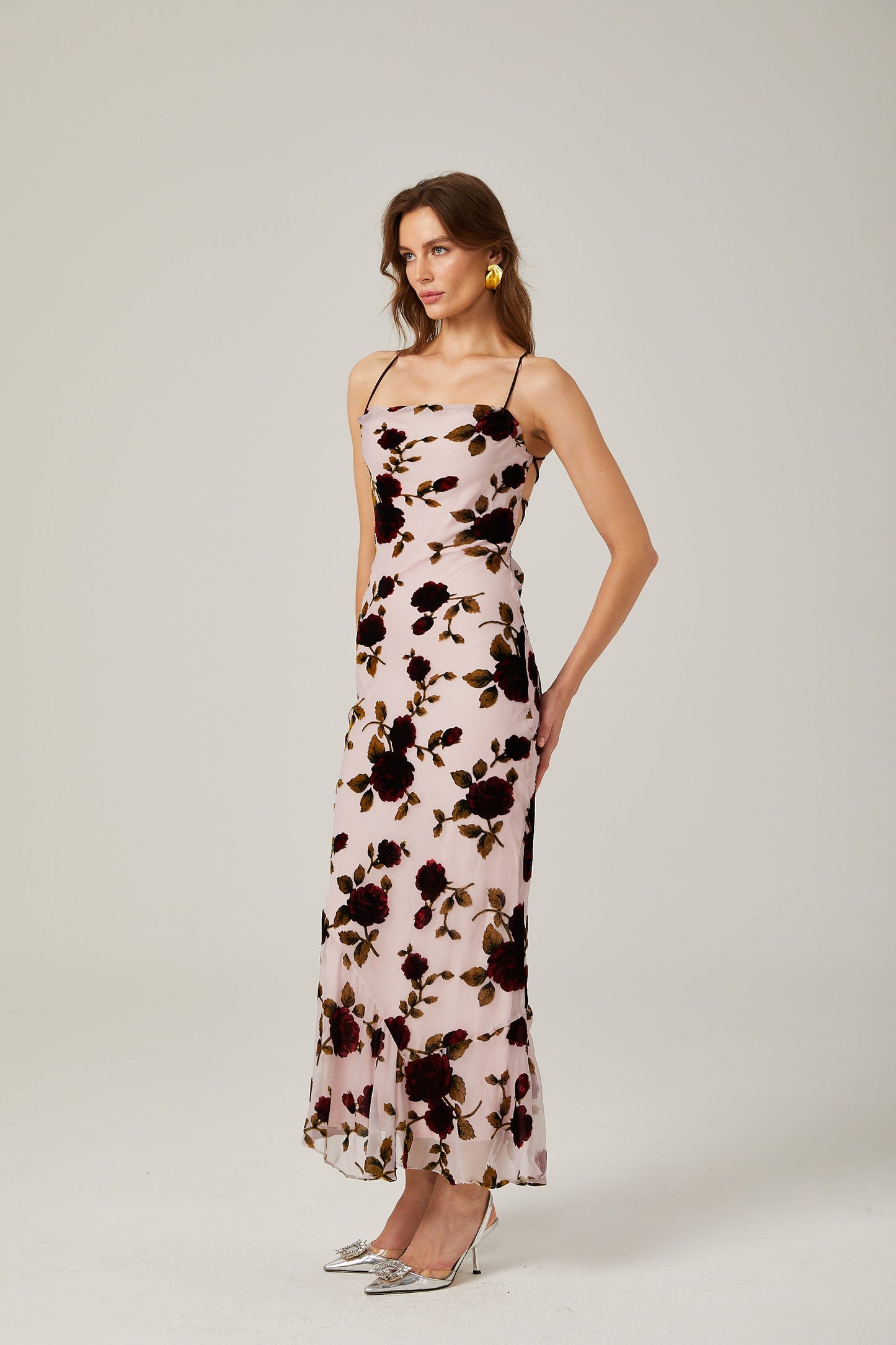 Lore floral scoop-back maxi dress (US Only)