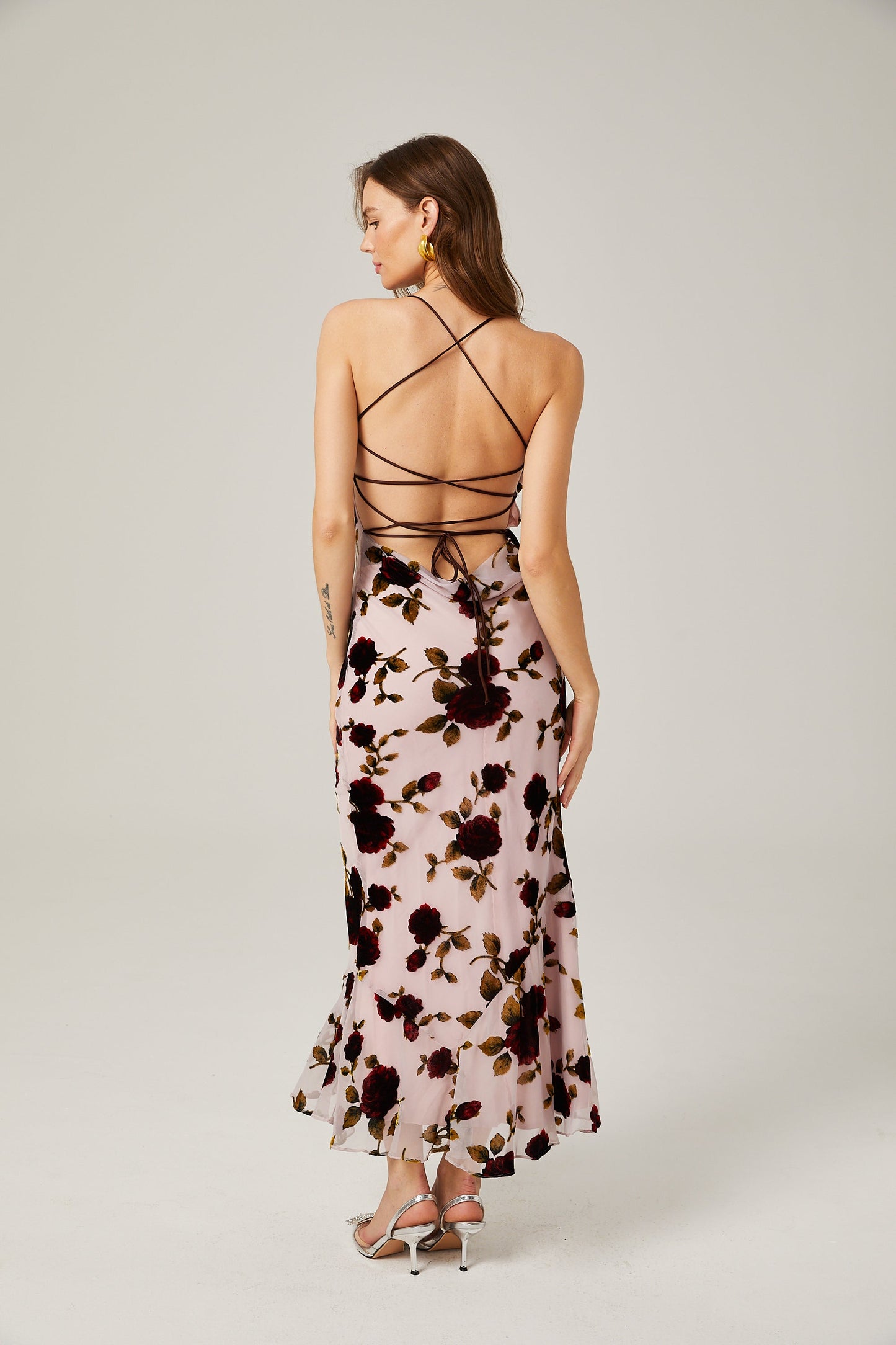 Lore floral scoop-back maxi dress (US Only)