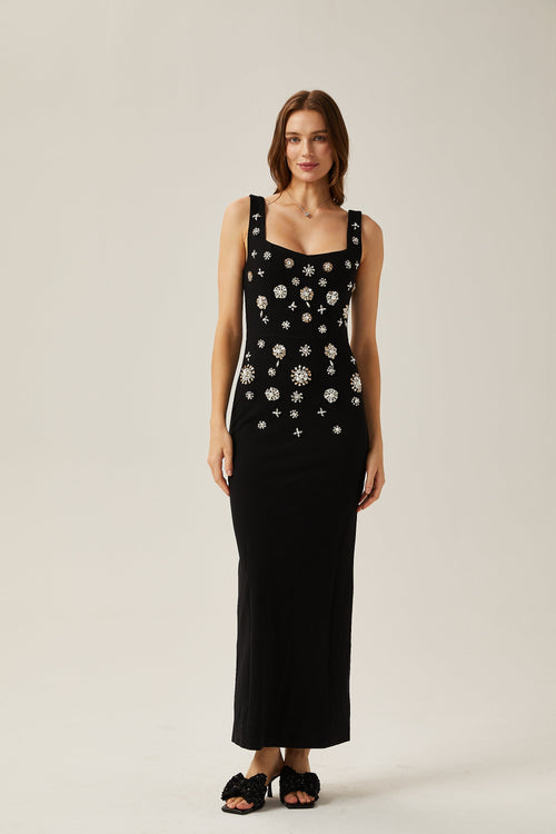 Juliette crystal-embellished sleeveless maxi dress (US Only)