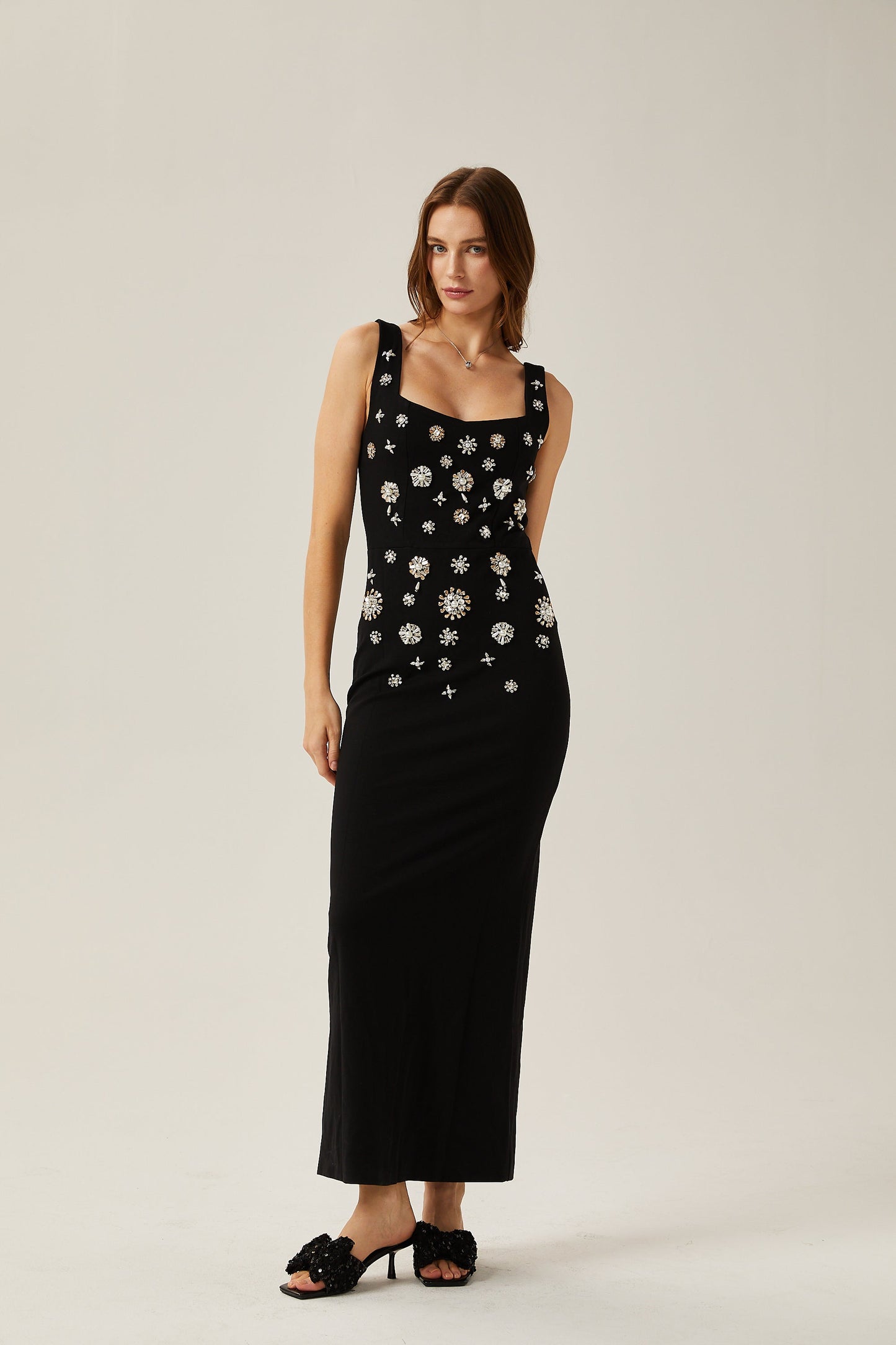Juliette crystal-embellished sleeveless maxi dress (US Only)