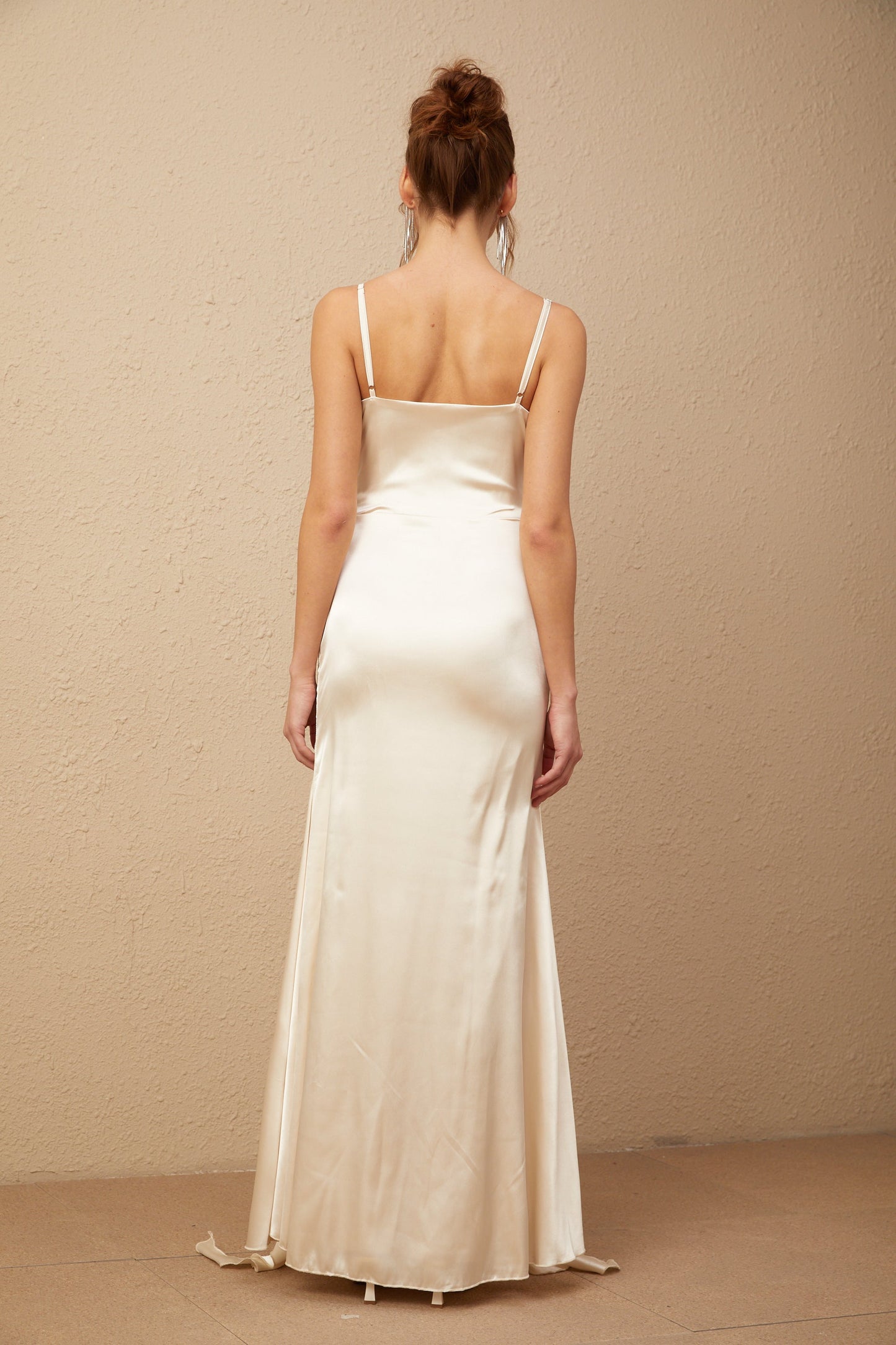 Filomena floral-appliqué corset satin maxi dress
