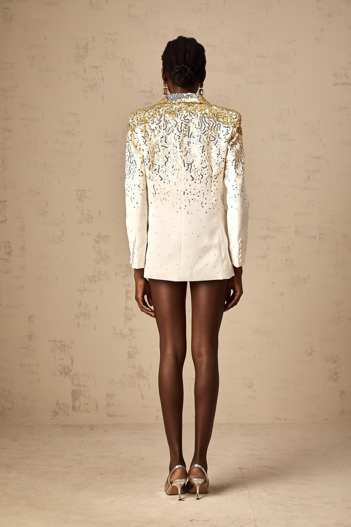 Carole sequin-embellished double-breasted blazer