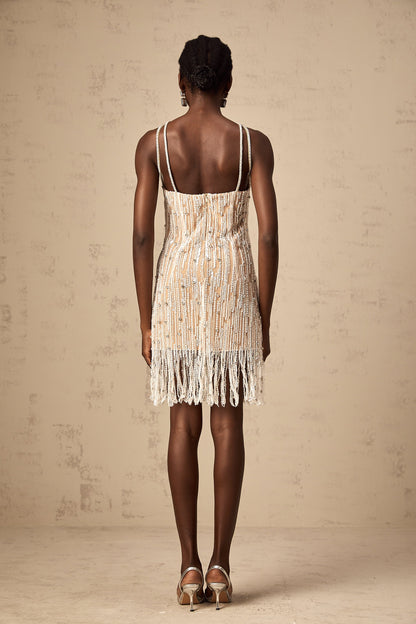 Giulietta embellished fringed mini dress