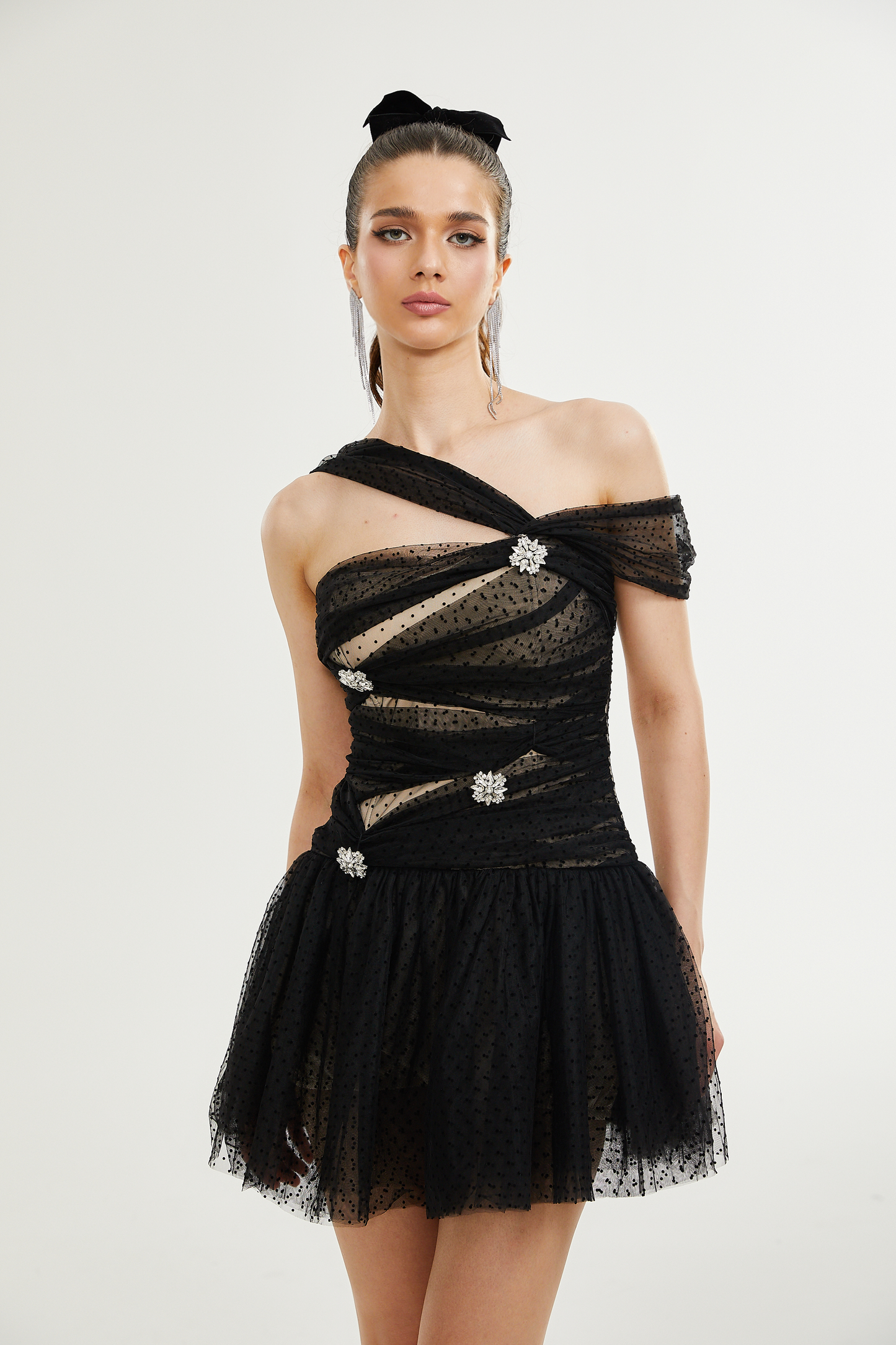 Hameda polka-dot tulle mini dress (US Only)